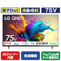 LGエレクトロニクス 75V型4Kチューナー内蔵4K対応液晶テレビ 75QNED90TJA