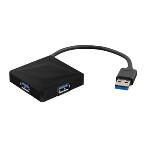 グリーンハウス USB3．1 Gen1対応 4ポートUSBハブ ブラック GH-HB3A4A-BK-イメージ1