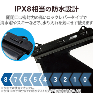 エレコム タブレット(約8．9～13インチ)用防水ケース/IPX8/立体構造 AQUA PROOF ブラック TB-WPSR13BK-イメージ3