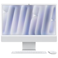 Apple 24インチiMac Retina 4．5Kディスプレイモデル： 10コアCPUと10コアGPUを搭載したApple M4チップ, 16GB, 256GB SSD シルバー MWUU3J/A