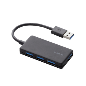 エレコム 4ポートUSB3．0ハブ(コンパクトタイプ) ブラック U3H-A416BBK-イメージ8