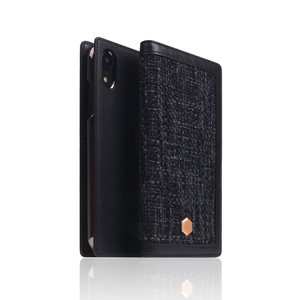 SLG Design iPhone XR用手帳型ケース Edition Calf Skin Leather Diary ブラック SD13713I61-イメージ1