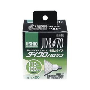 エルパ 100W形 JDRハロゲン電球 φ70 G184H:JDR110V57WLM/K7UVH-イメージ1