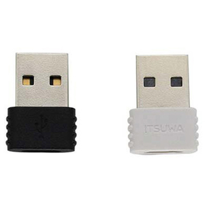 イツワ商事 TYPE-C→USB A変換アダプター ホワイト MHCA2101WH-イメージ2