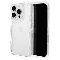 ラスタバナナ iPhone 16 Pro用KAZARITAI　TPUケース ウェーブフレーム クリア 8234IP461PTPCL