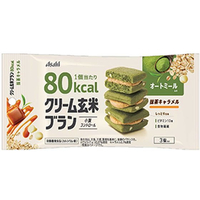 アサヒグループ食品 クリーム玄米ブラン 80kcal 抹茶キャラメル 3個入 FCR7642