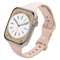 ラスタバナナ Apple Watch Ultra/Series 8/7/6/5/4/3/SE(第2世代)/SE [49/45/44/42mm]用シリコンスタンダードバンドSlim ピンク RBAWSS7453PK