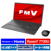 富士通 ノートパソコン LIFEBOOK AHシリーズ ブライトブラック FMVA53H2B