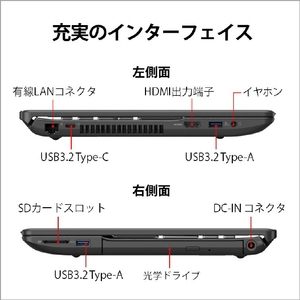 富士通 ノートパソコン LIFEBOOK AHシリーズ ブライトブラック FMVA53H2B-イメージ19