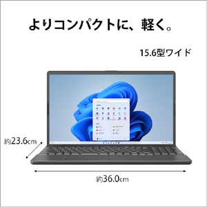 富士通 ノートパソコン LIFEBOOK AHシリーズ ブライトブラック FMVA53H2B-イメージ7