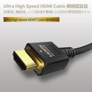 エレコム ウルトラハイスピードHDMI(R)ケーブル(2．0m) ブラック DH-HD21E20BK2-イメージ2