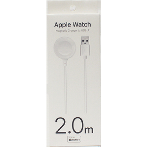 イツワ商事 MFI認証 APPLE WATCH 充電ケーブル 2．0m ホワイト MAW2220WH-イメージ1