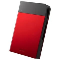 BUFFALO ICカード対応MILスペック耐衝撃ボディー防滴・防塵ポータブルHDD(1TB) ミニステーション レッド HD-PZN1.0U3-R