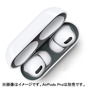 elago DUST GUARD for AirPods Pro Matte Space Grey EL_APPDGBSDT_GY-イメージ1