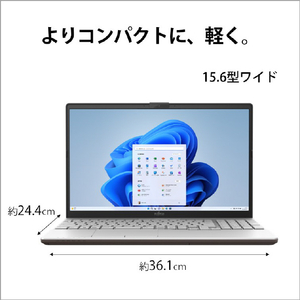 富士通 ノートパソコン LIFEBOOK AHシリーズ プレミアムホワイト FMVA43H2W-イメージ6