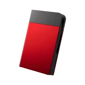 BUFFALO ICカード対応MILスペック耐衝撃ボディー防滴・防塵ポータブルHDD(2TB) ミニステーション レッド HD-PZN2.0U3-R-イメージ1