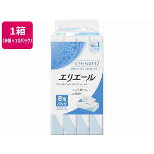 大王製紙 エリエール ティシュー ソフトパック 160組 8個×10パック FC092RL-イメージ1