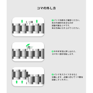 TF7 Apple Watch 41/40/38mm用イージーアジャスト メタルバンド シルバー TF72736-イメージ10