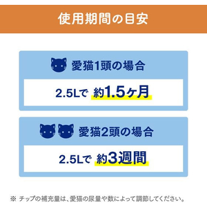 エステー ニャンとも清潔トイレ 脱臭・抗菌チップ 大きめ粒2.5L 6袋 FC910RJ-イメージ6