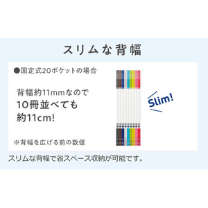 コクヨ クリヤーブック(Glassele)固定式A4背ポケット 10P黒 10冊 FC797SS-ﾗ-GLB10D-イメージ4