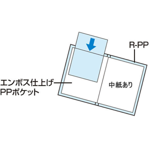 コクヨ クリヤーブック(Glassele)固定式A4背ポケット 10P黒 10冊 FC797SS-ﾗ-GLB10D-イメージ8