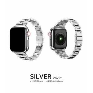 TF7 Apple Watch 41/40/38mm用イージーアジャスト メタルバンド ブラック TF72738-イメージ14