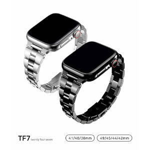 TF7 Apple Watch 41/40/38mm用イージーアジャスト メタルバンド ブラック TF72738-イメージ6