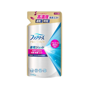 Ｐ＆Ｇ ファブリーズ 速乾ジェット 無香料アルコール成分入詰替 320mL FC209NU-イメージ1