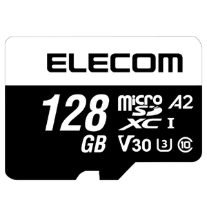 エレコム データ復旧microSDXCメモリーカード U3 V30(128GB) ブラック MF-MS128GU13A2R-イメージ2