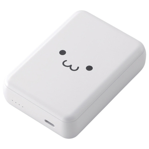 エレコム 超コンパクトモバイルバッテリー(10000mAh/3A/USB Type-C×1) しろちゃん(ホワイト×ブラック) DE-C49-10000WF-イメージ1