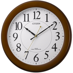 リズム時計 電波掛時計 CITIZEN(シチズン) 茶色 8MY514-006-イメージ1