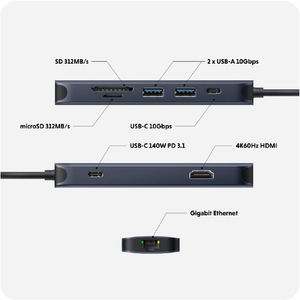 Hyper HyperDrive Next 8 Port USB-C ハブ HP-HD4004GL-イメージ3