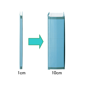 セキセイ のび～るファイル(エスヤード) A4タテ ブルー 10冊 1箱(10冊) F836827-AE-50F-BU-イメージ2