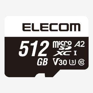 エレコム データ復旧microSDXCメモリーカード U3 V30(512GB) ブラック MF-MS512GU13A2R-イメージ1