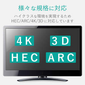 エレコム HDMIケーブル(10m) ブラック DH-HDLMN10BK-イメージ5