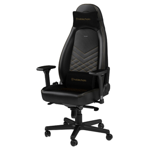 noblechairs ゲーミングチェア ICON(アイコン) ブラック/ゴールド NBL-ICN-PU-GOL-SGL-ED-イメージ1