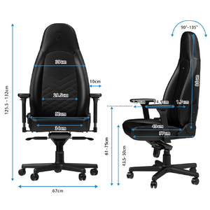 noblechairs ゲーミングチェア ICON(アイコン) ブラック/ゴールド NBL-ICN-PU-GOL-SGL-ED-イメージ9