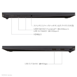 LGエレクトロニクス ノートパソコン LG gram オブシディアンブラック 15Z90S-MR54J2-イメージ12