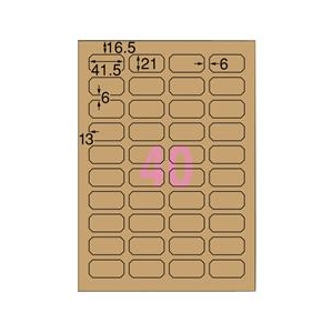 エーワン ラベルシール(プリンタ兼用) クラフト紙・ダークブラウン A4判 40面 スクエア型 15シート(600片)入り 31747-イメージ2