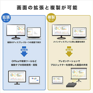 ホーリック USB Type C→DVI変換ケーブル(1m) ブラック UCDV10-748BB-イメージ5