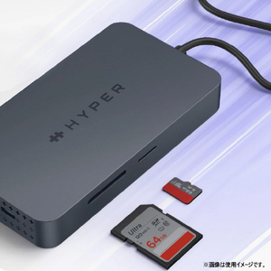 Hyper HyperDrive Next Dual 4K HDMI 10 Port USB-C ハブ For M1 M2 and M3 MacBooks HP-HDM1HBUGL-イメージ7