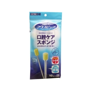 川本産業 マウスピュア 口腔ケアスポンジ 紙軸 Sサイズ 10本入 FCN1423-イメージ1