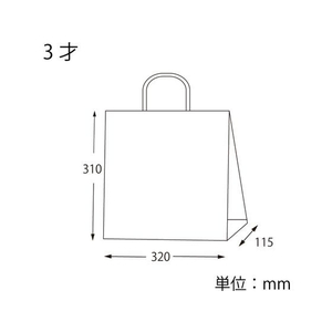 シモジマ 紙袋 25チャームバッグ 3才 未晒アメリカンクラブ 50枚 FCN4168-003251900-イメージ4