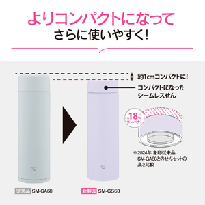 象印 ステンレスマグボトル(600ml) ディープターコイズ SM-GS60-GM-イメージ5