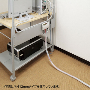 サンワサプライ ケーブルタイ(スパイラル)5m巻き・内寸直径20mm ホワイト CA-SP20W-5N-イメージ3