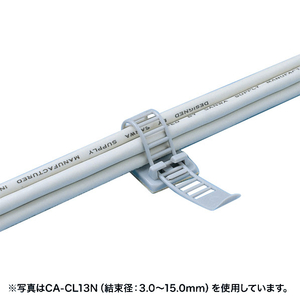 サンワサプライ ケーブルクランプ(結束径7．0～25．0mm) グレー CA-CL23N-イメージ2