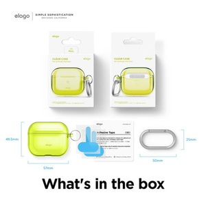 elago AirPods 3用TPUケース ネオンイエロー EL_AP3CSSCCE_NY-イメージ5