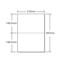 マルチプリンタ帳票 A4 白紙 2面 500枚 1冊 F846962-53003