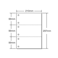 マルチプリンタ帳票 A4 白紙 3面 6穴 500枚 1冊 F846964-53001