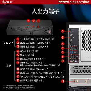 MSI ゲーミング用デスクトップパソコン MAGCODEX6-13NUE-001JP-イメージ10